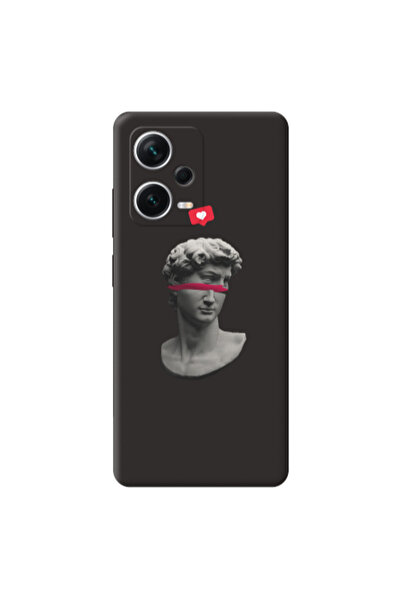 Other Xiaomi Poco X5 Half statue Black Colored Silicone TPU Θήκη