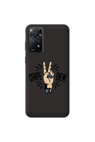 Other Xiaomi Redmi Note 11 4G Carpe Two Diem Black Colored Silicone TPU Θήκη