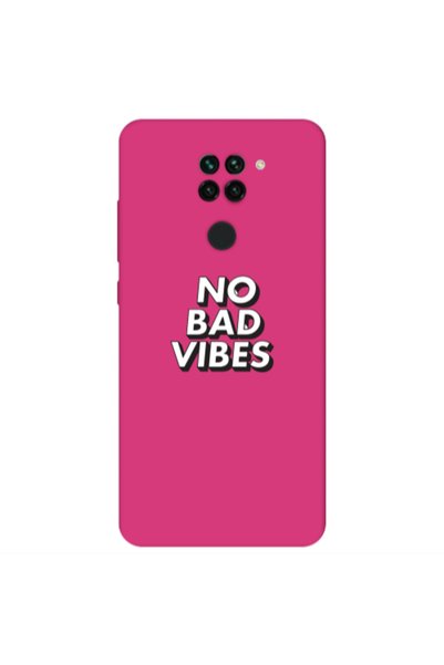 Other Xiaomi Redmi Note 9 No bad vibes Fuchsia Colored Silicone TPU Θήκη