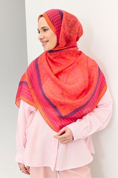 Silk Home Tencel Monare Şal Coral Fuşya
