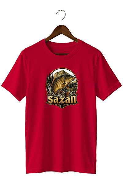 WİDİ Special Design Carp Fish Printed Men's Outdoor T-Shirt