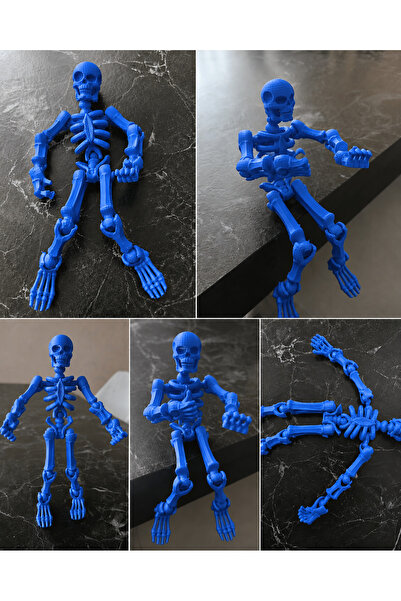 GreenWay3D 17,5 cm Hareketli İskelet Figürü Eklemli 3D Baskı İskelet Oyuncak ...