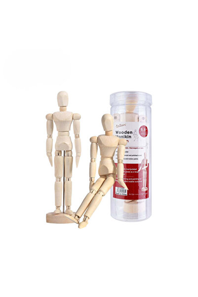 Alayjah 8'' Adjustable Wooden Artist Manikin, 1 Piece, Male/Female Model for ...