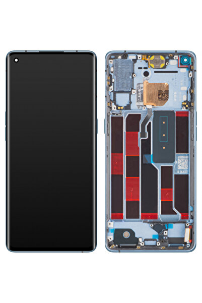 OPPO Reno4 Pro 5G Touchscreen Display, with Frame, Blue (Galactic Blue), Serv...