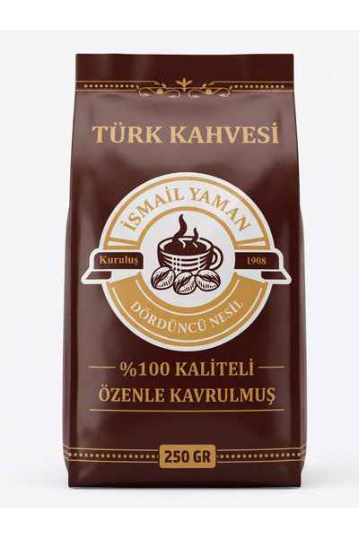 İsmail Yaman Öğütülmüş Türk Kahvesi 250 Gr Kuruluş 1908 Dördüncü Nesil