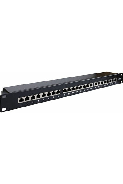 goobay Πάνελ διανομής για rack 1U 19 " με 24 θύρες cat6a Μαύρο Κωδικός: 90854