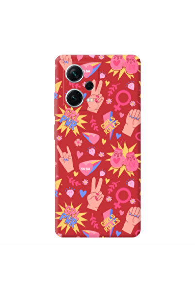 Other Xiaomi Poco X5 Grl Pwr 2 Red Colored Silicone TPU Θήκη