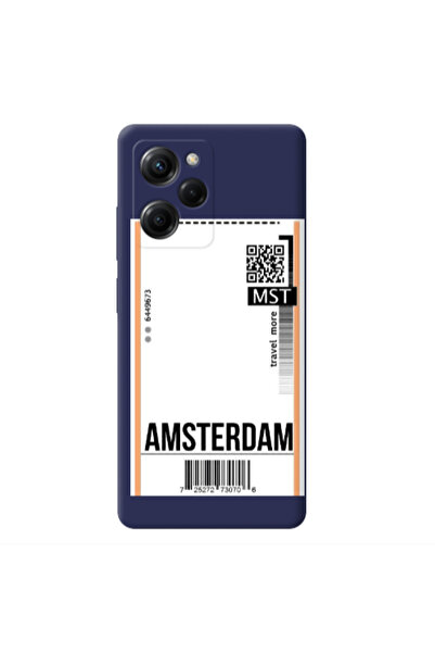 Other Xiaomi Poco X5 Pro Amsterdam Travel More Dark blue Colored Silicone TPU...