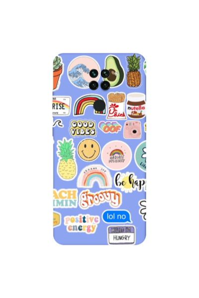 Other Xiaomi Redmi Note 9 Good vibes Light Purple Colored Silicone TPU Θήκη