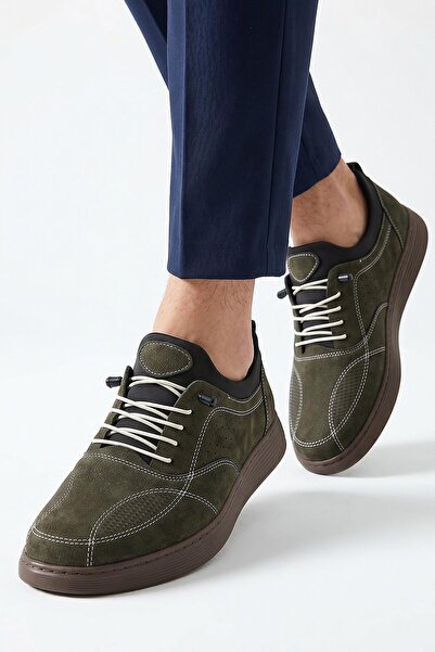 ISPARTALILAR 2684 Full Orthopedic Sole Genuine Leather Nubuck Daily Men's Sho...