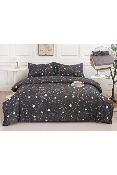 Truva Home Lenjerie de Pat | 4 Piese | Bumbac Satinat | Confort Premium și El...