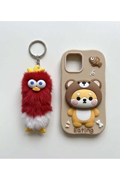 Generic Combo Pack: 3D Cartoon Scalable Holder Silicone Case for iPhone 12/12...