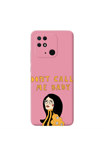 Other Xiaomi Redmi 10C Call me baby Pink Colored Silicone TPU Θήκη