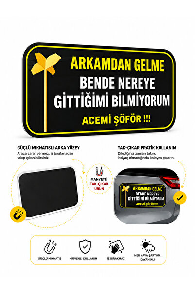 Mega Oto Market Acemi Şoför - Acemi Sürücü Magneti Tak Çıkar Manyetik Araba B...