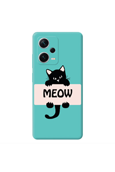 Other Xiaomi Poco X5 Meow Turquoise Colored Silicone TPU Θήκη
