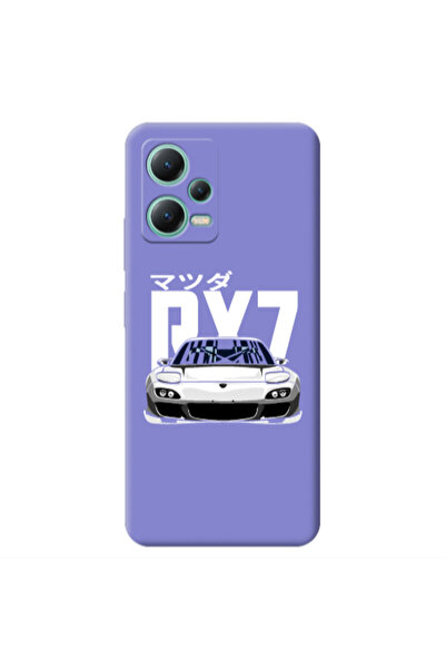Other Xiaomi Redmi Note 12 Pro 5G Car Rx7 Purple Colored Silicone TPU Θήκη