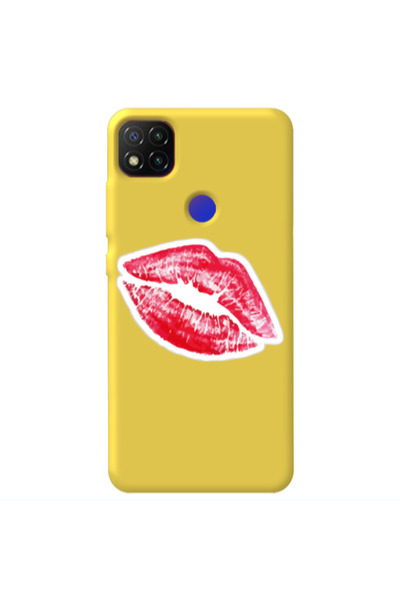 Other Xiaomi Redmi 9c Drooling Tongue Yellow Colored Silicone TPU Θήκη