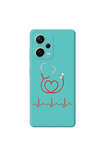 Other Xiaomi Poco X5 Stethoscope Turquoise Colored Silicone TPU Θήκη