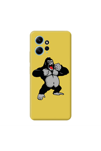 Other Xiaomi Redmi Note 12 4G Angry Gorilla2 Yellow Colored Silicone TPU Θήκη