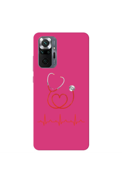 Other Xiaomi Redmi Note 10 Pro 4G Stethoscope Fuchsia Colored Silicone TPU Θήκη