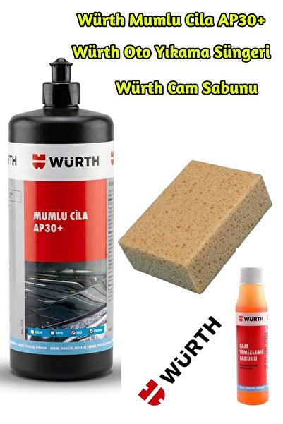 Würth Mumlu Cila AP30 + Oto Yıkama Süngeri + Cam Sabunu Avantaj Paketi