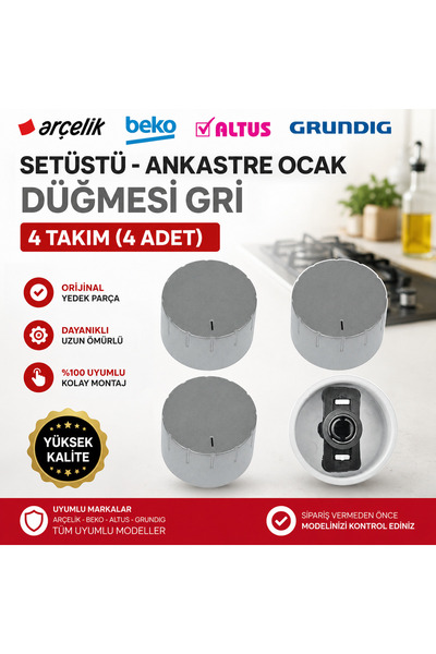 ÖZ BEYAZ EŞYA ARÇELİK - BEKO - ALTUS - GRUNDIG Ankastre Setüstü Ocak Düğmesi ...