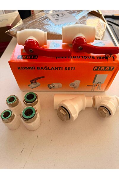 FIRAT Kombi Bağlantı Seti 20 mm PPRC Vana Filtre Rekorlu Tam Set Kalorifer Ko...
