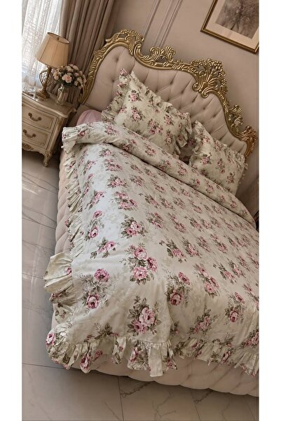 AHSEN TASARIM Firfirli Elastic Sheet Bedding Set