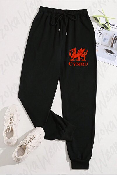 ZOKAWEAR بنطلون رياضي مطبوع للجنسين من Cymru Wales Welsh