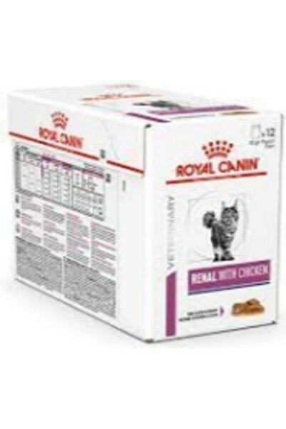 Royal Canin Renal With Chicken Yaş Kedi Maması 12X85 gr - Tavuklu Böbrek Diye...