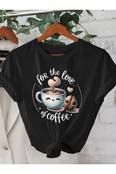 STITCHLY تي شيرت نسائي أبيض - قميص صيفي بأكمام قصيرة وياقة مستديرة مع تصميم ق...