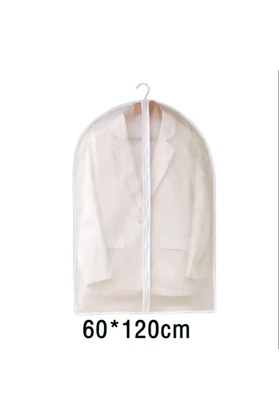 Choice1 10pcs 60X120cm 3/5/10pcs Transparent Hanging Clothes Dust Cover Zippe...