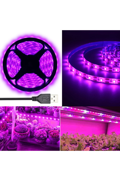 Choice3 IP65 Waterproof 5m 5V USB Plant Grow LED Strip Light Full Spectrum La...