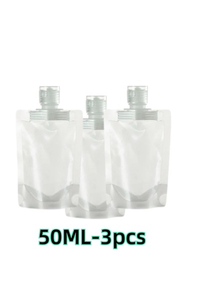 Choice6 50ml-3pcs 1-5pcs Portable Dispenser Bag Liquid Lotion Travel Packagin...
