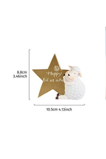 Choice1 baiyangbaowujiaoxing 1PC,Ramadan Cute Lamb Hugging Stars Shaped Resin...