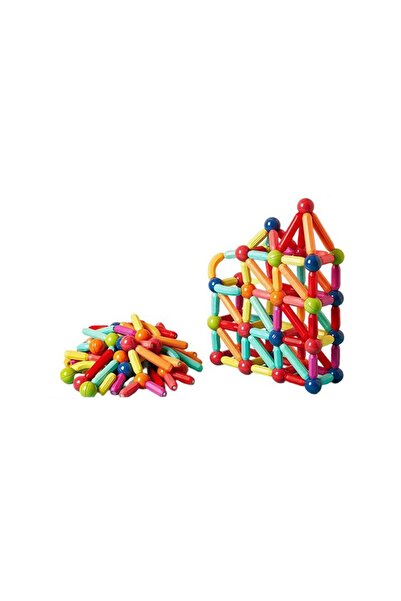 Rao Piese Magnetice pentru Copii, Set din 72 de Piese de Diferite Culori, Mul...