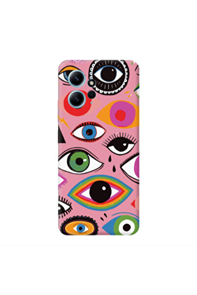 Other Xiaomi Redmi Note 12 4G Colorful eyes Pink Colored Silicone TPU Θήκη