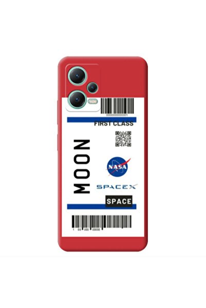 Other Xiaomi Redmi Note 12 Pro 5G Moon spacex Red Colored Silicone TPU Θήκη