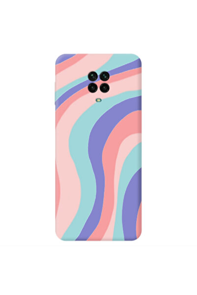 Other Xiaomi Redmi Note 9 Pro Colored lines Purple Colored Silicone TPU Θήκη