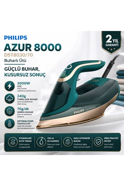 Philips Azur Serisi Buharlı Ütü 3000W Güç