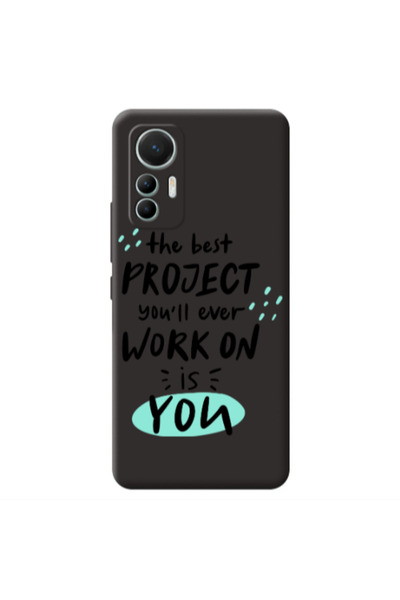 Other Xiaomi Mi 12 Lite The Best Project Black Colored Silicone TPU Θήκη