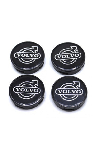 AksoyTuning Volvo Uyumlu Yedek Parça Geçmeli Siyah 55/58 mm Jant Göbeği