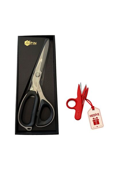 Elmas PİN 7250 Orijinal Profesyonel Japon Tipi Kumaş Kesim Makası (Hediyeli)