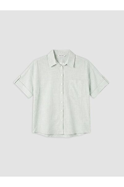 LC Waikiki Peak New Season Striped Oversize Women's Shirt