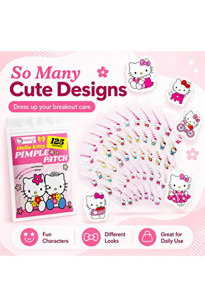Choice 125PCS 125PCS Hello Kitty Cute Face Stickers, Hydrocolloid Pimple Patc...