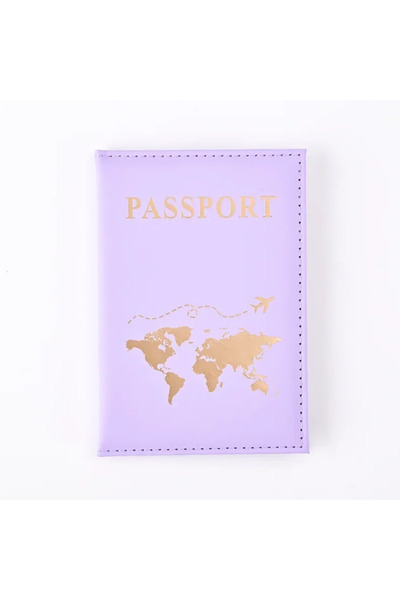Choice5 Purple Fashion Passport Protective Cover World Pattern Travel Passpor...