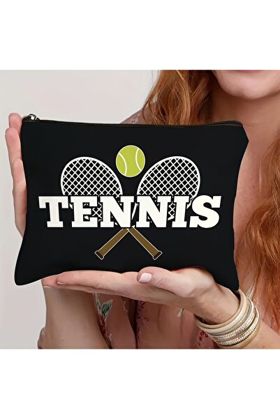 Choice1 18x25cm B Tennis-Themed Makeup Bag Gift for Tennis Enthusiasts Lightw...