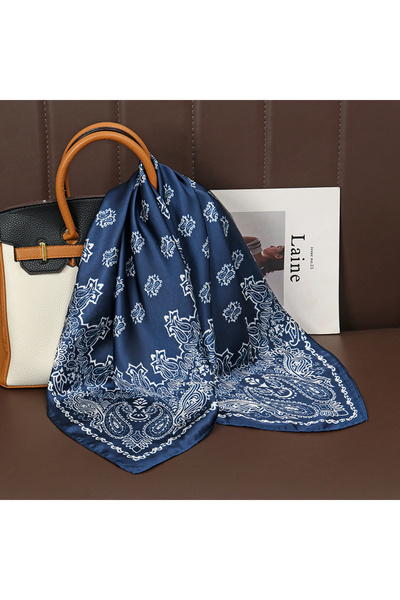 Choice7 JNC1050-04 وشاح حريري فاخر منقط للنساء، حجاب، ربطة شعر، منديل للرقبة،...