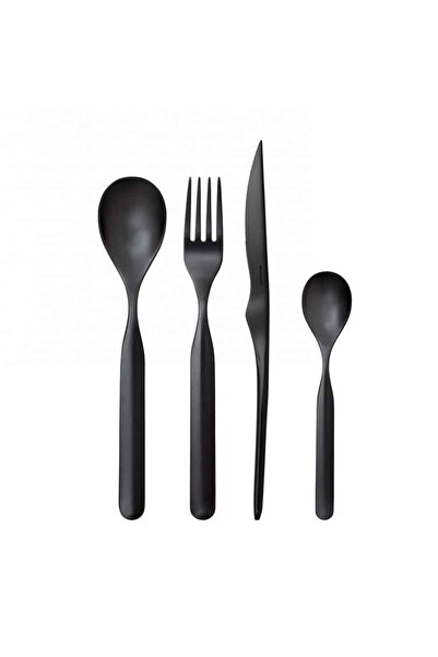 CASA BUGATTI Set de 24 de piese de tacâmuri, - Vidal, negru mat
