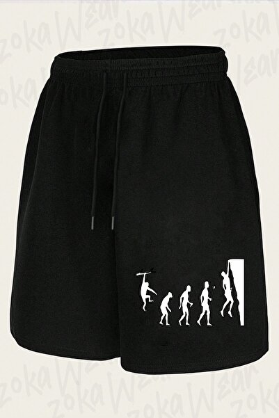 ZOKAWEAR Unisex Funny Rock Climbing Evolution Design Printed Shorts